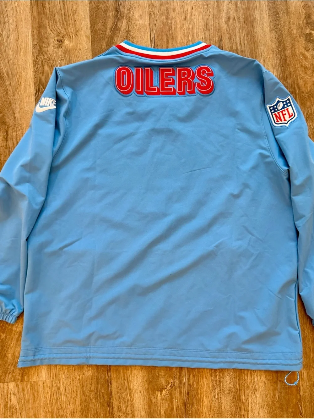 VTG 90s Men’s XL NFL Nike Houston Oilers Throwback Pullover Windbreaker Jacket